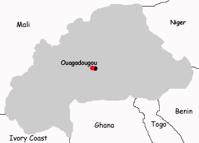 Burkina Faso Map of Hotels
