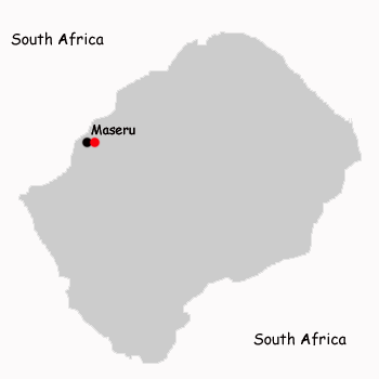 Lesotho Hotels map