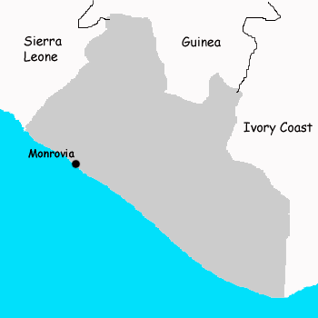 Liberia Hotels map