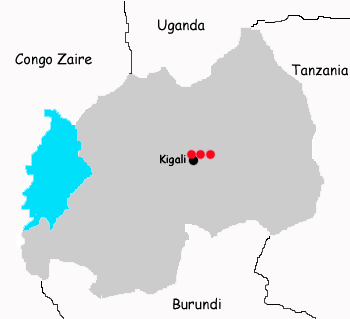 Rwanda Hotels Map