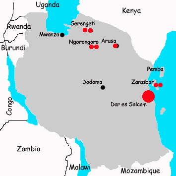 physical map of tanzania. Tanzania+map