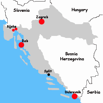 Croatia Hotels Map