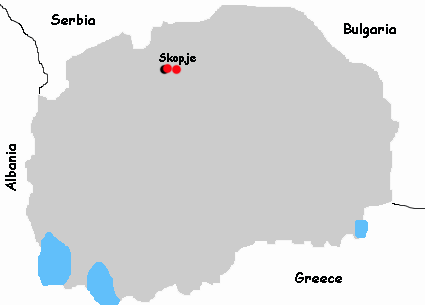 Macedonia Hotels Map