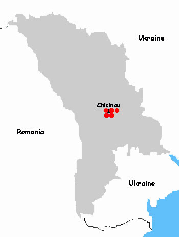 Moldova hotels map