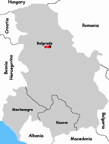 Serbia hotels map