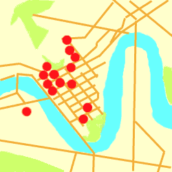 Central Brisbane Hotels, Queensland map